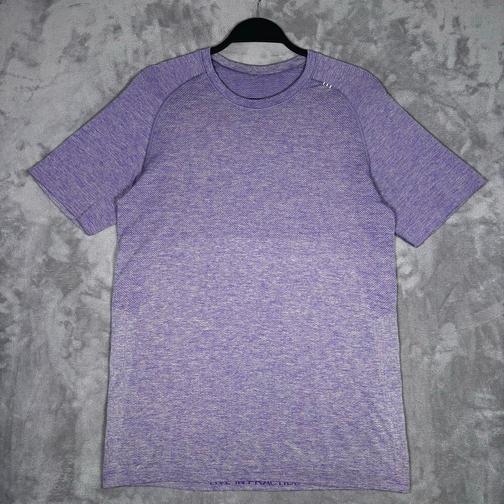 Men’s Lululemon Purple Heather Seamless Performance Short Sleeve Shirt Size S
